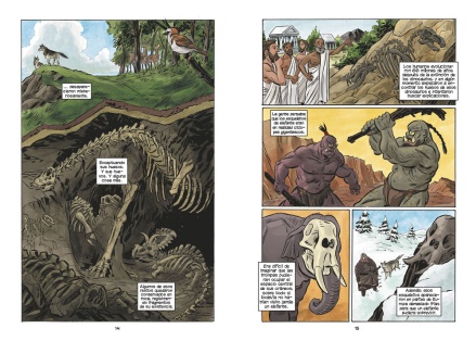 Cómics de ciencia. Dinosaurios. Fósiles y plumas